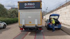 La Polic�a Local de Vigo hace un pesaje de camiones y furgonetas que transportan mercanc�as