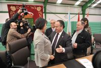 El pleno de la moci�n en el pabell�n fue una imagen hist�rica: en la imagen, Zaira y Vigo