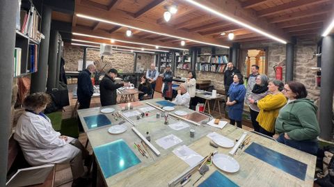 Taller de grabado impartido en el museo de Artes