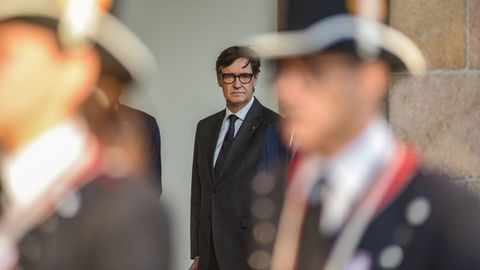 Illa, este mi�rcoles en Barcelona durante el acto de izada de la senyera.