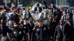 Multitudinaria despedida a George Floyd en Houston