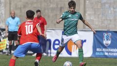 David Carballo en un partido con el Racing Juvenil en O Pote.