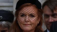 Sarah Ferguson, en un funeral el pasado mes de septiembre