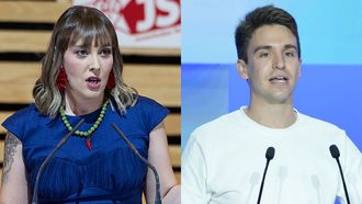 La nueva secretaria general de las Juventudes Socialistas, Aranz�zu Figueroa, y el nuevo presidente de las Nuevas Generaciones del PP, Ignacio Dancausa.