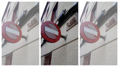 Se�al en la calle Finca Federico de A Solaina, que cambiar� de sentido