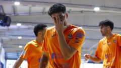 Jason Garc�a festeja un gol contra el Melistar en Vista Alegre.