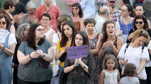 Manifestaci�n en Monforte contra el auto que deja en libertad a los miembros de La Manada