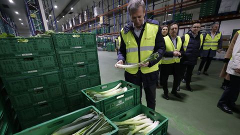 Visita de Alfonso Rueda a la sede de Gadisa en el polgono de Piadela