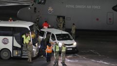 Un avi�n de la Fuerza Real Danesa lleg� con un contingente de militares al aeropuerto de Nuuk, capital de Groenlandia.