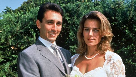 Ducruet y Estefanía de Mónaco, en su boda en 1995