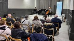 En imagen de archivo, concierto de violonchelo en el Conservatorio viveirense