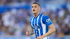 Rafa Mar�n.Rafa Mar�n jugando con el Alav�s, cedido por el Real Madrid