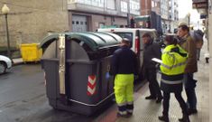 Uno de los contenedores nuevos, asentado en Avenida do Parque. 