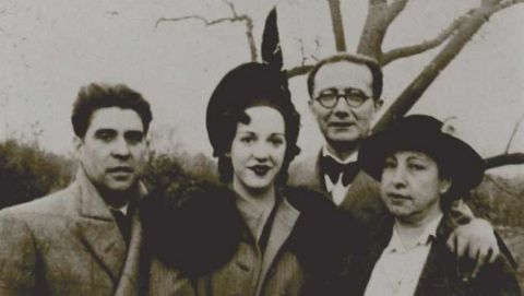 Luis Soto, Mar�a Docampo, Castelao e Virxinia Pereira en Nova York