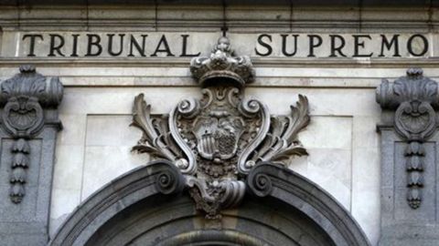 Imagen de archivo de la fachada del edificio del Tribunal Supremo. 