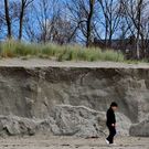 Hace un a�o el talud de arena era similar al de estos d�as.
