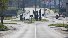 Imagen de la zona de acceso a Coristanco por O Capel�n, donde se produjo el accidente de tr�fico.