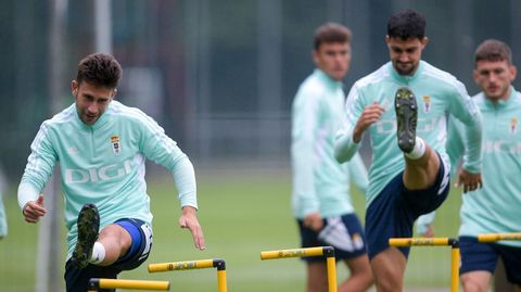 Jimmy y Pomares, en un entrenamiento en El Requexn