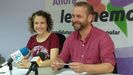 Los errejonistas Eva Mart�nez y  Fran Mu�oz, que se presentar�n por Leganemos