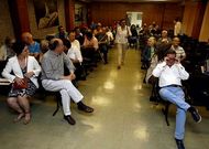Imagen de la �ltima asamblea de la agrupaci�n local del PSOE, celebrada el 19 de julio.
