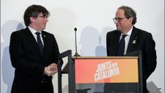 Torra, con Puigdemont, en su �ltimo encuentro en Waterloo, a donde el presidente catal�n acude cada vez que tiene que tomar una decisi�n importante