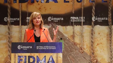 La ministra de Educaci�n y Formaci�n Profesional, Pilar Alegr�a, en la inauguraci�n de la Feria Internacional de Muestras de Asturias, en Gij�n