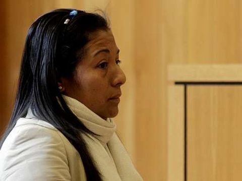 Milena Carolina, durante el juicio por asesinato. 