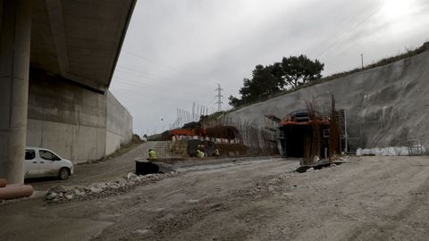 Obras de los tneles del tren al puerto exterior
