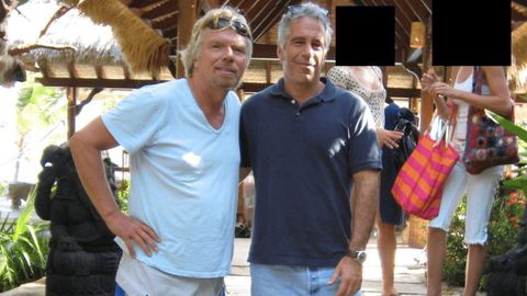 Jeffrey Epstein y Richard Branson