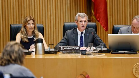 Alfonso Rueda, durante su comparecencia en la comisi�n mixta de las Cortes Generales.