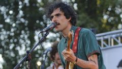 Santi Ara�jo durante un concierto en Santiago.