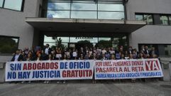 Protesta de abogados y procuradores organizada esta semana en Lugo por la plataforma J2