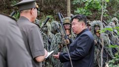 Kim Jong-un, durante una visita a la base de las fuerzas especiales.