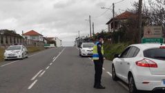 Control de la Polic�a Local de Nar�n, el fin de semana en la carretera de Valdovi�o
