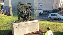 La escultura �El contenedor de la memoria�, de Herminio