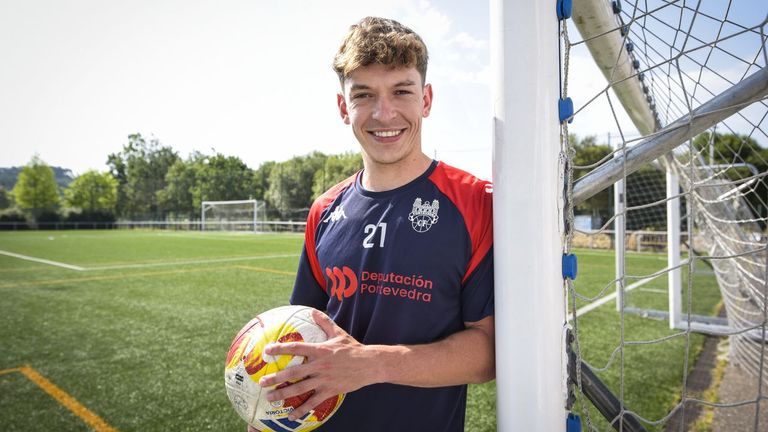 Diego G�mez, jugador del Deportivo cedido en el Pontevedra
