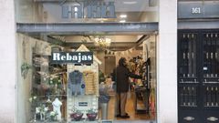 La tienda de ropa infantil Hansel de la calle Real, en una foto tomada este lunes