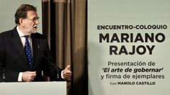 Mariano Rajoy, durante la presentacin del libro