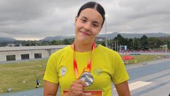 Caamao, con su medalla de plata.