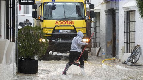 Las calles de Grazalema, inundadas
