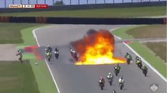 Explosi�n en la carrera de Moto2 en Motorland
