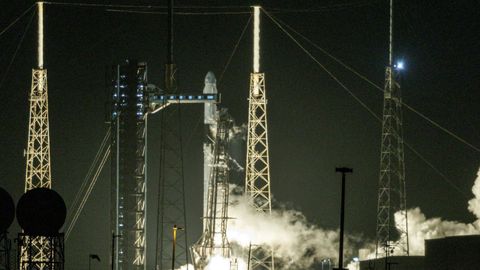 La misi�n tripulada Crew-12 de la NASA y SpaceX, despegando este viernes de Florida.