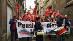 Manifestaci�n por una pensi�n digna en Santiago