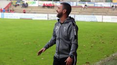 M�chel Alonso, durante a s�a etapa como adestrador do primeiro equipo do Arousa.