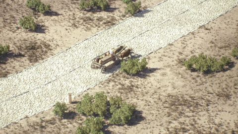 Reconstrucción de una carretera romana facilitada por el equipo del proyecto Itiner-e