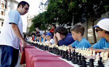 La plaza de Curros Enr�quez acogi� ayer una exhibici�n.