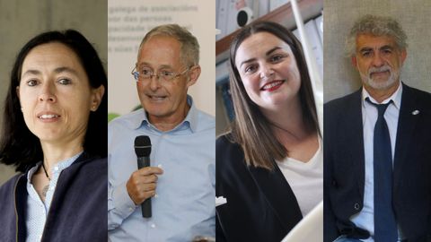 De izquierda a derecha, Carmen �lvarez Lorenzo, �ngel Carracedo �lvarez, Laura Castro Santos y Jos� Antonio Sobrino Rodr�guez