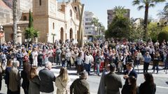 Concentraci�n contra el asesinato de una ni�a a manos de su padre en Torrevieja (Alicante).