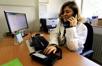 La doctora Elena Lorenzo, en el centro de salud de Salvaterra do Mi�o.