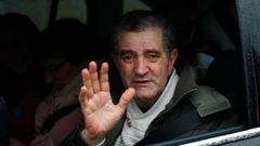 Miguel Rosendo, este mi�rcoles a la salida de la c�rcel de Teixeiro